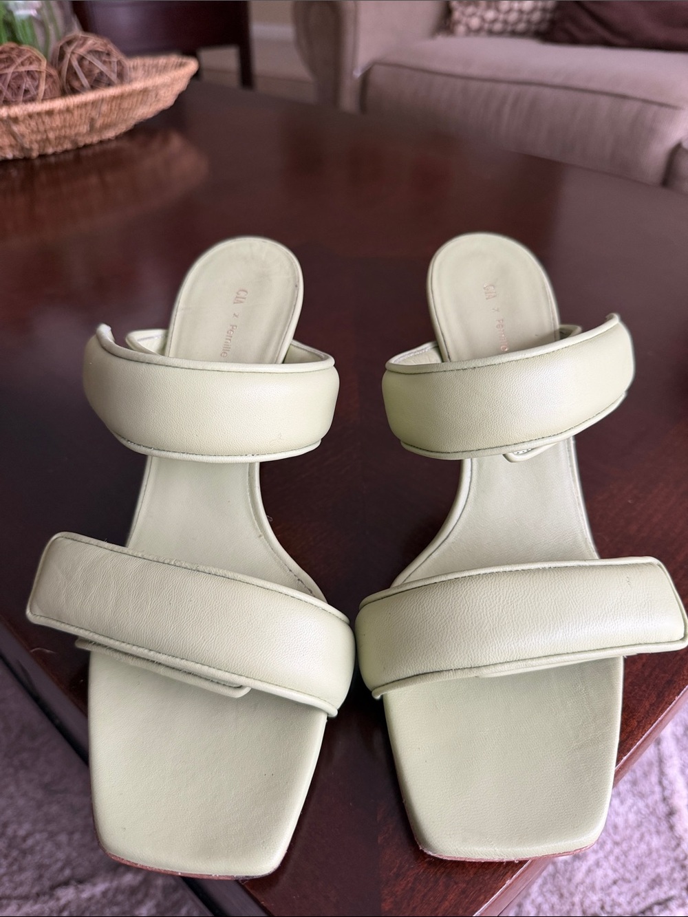 GIA BORGHINI in light greeen
Gia x Pernille Teisbaek Perni 03 leather sandal